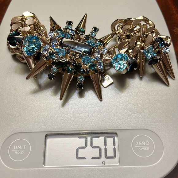 Phillipp Plein Made in Italy Pink is the new Black Light Blue Studded necklace - Picture 10 of 10